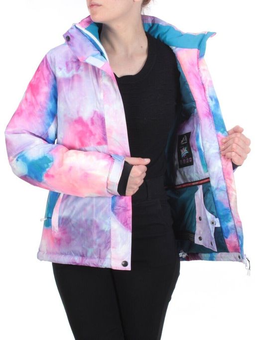 W1609-2 PINK/BLUE PRINT Куртка горнолыжная женская ERUITOR (100 гр. холлофайбера) - Fashion фото 7