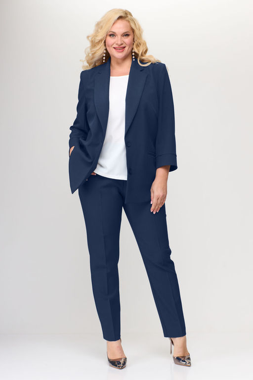 Костюм Элль стиль 2222 темно-синий  фото 2