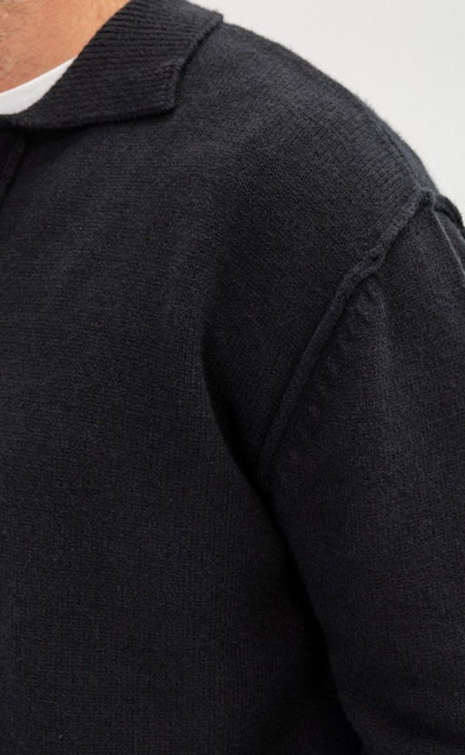 Кардиган мужской однотонный F310-0513 чёрный - Fine joyce фото 5
