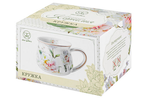 Кружка 250 мл 11,5*8,5*7 см Корнелия бочонок NEW BONE CHINA - Elan gallery фото 9