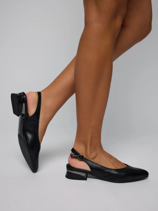 Туфли жен. открытые черные, 706041-5, нат.кожа