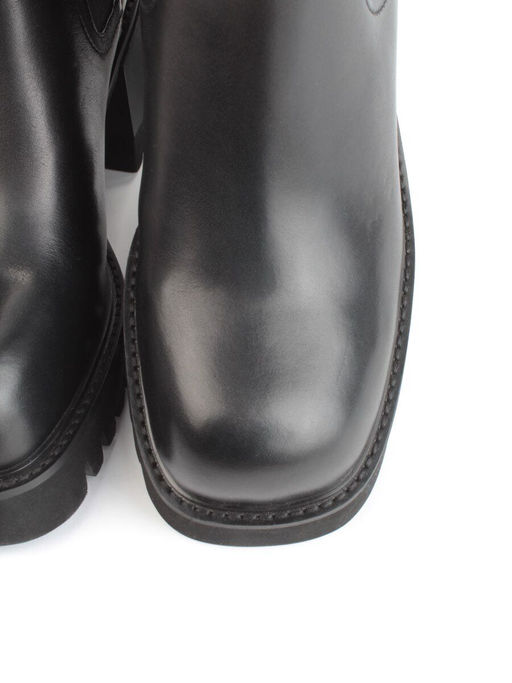 01-GZ6115-X81 BLACK Ботильоны демисезонные женские (натуральная кожа, байка) - Фабричный китай фото 9