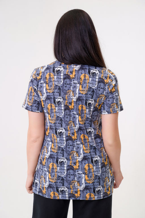 Туника женская из кулирки Наина газета макси - Амадэль фото 11