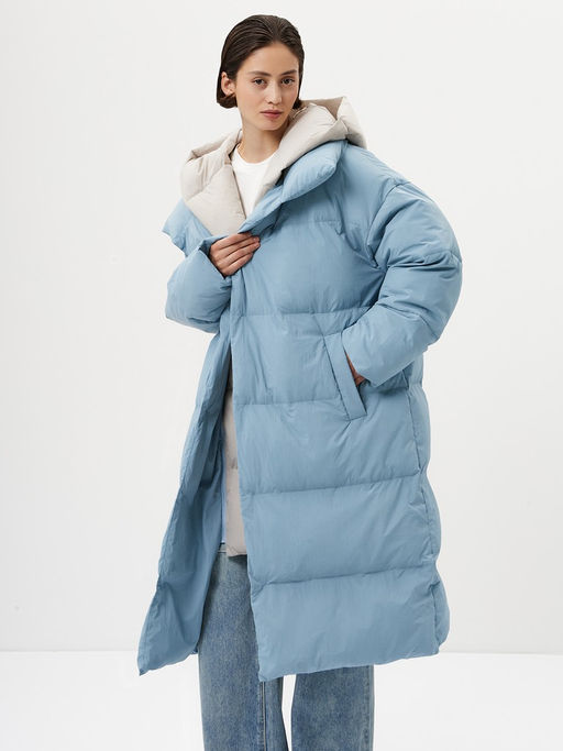 Пальто женское 12511-23052 blue/light grey