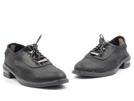 03-S49-T49 S19-121 Y1058 BLACK Полуботинки женские (натуральная кожа) - Фабричный китай фото 10