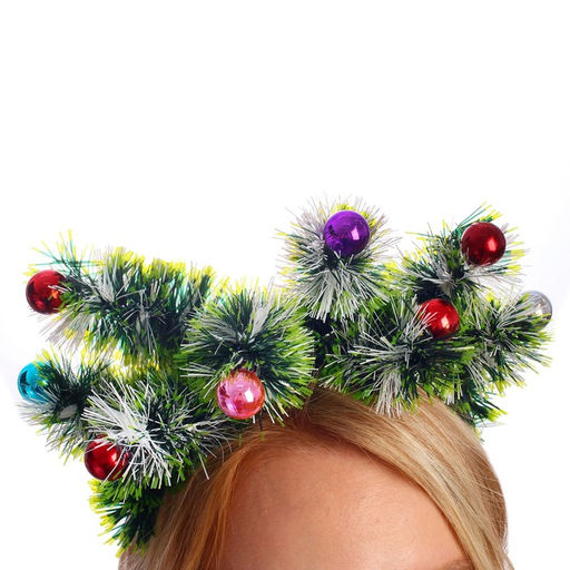 Кокошник Ёлочки зелёные с цветными шариками - Simaland фото 2