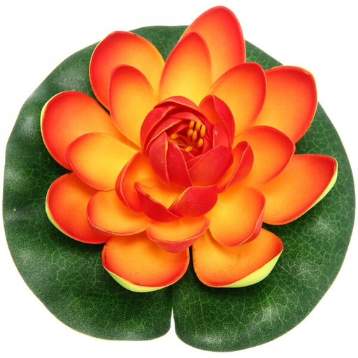 Цена за 5 шт. Растение водоплавающее "Кувшинка Розитта" d-15см оранжевая