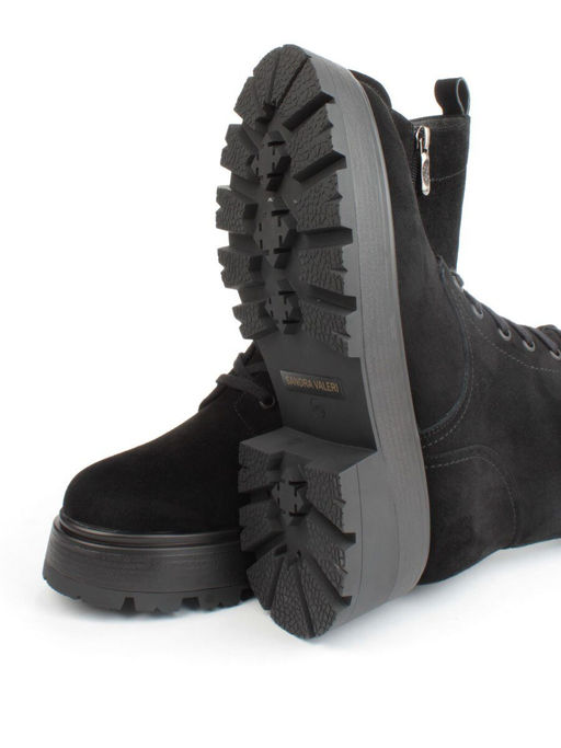 04-M3-1376 BLACK Ботинки зимние женские (натуральная замша, натуральный мех)