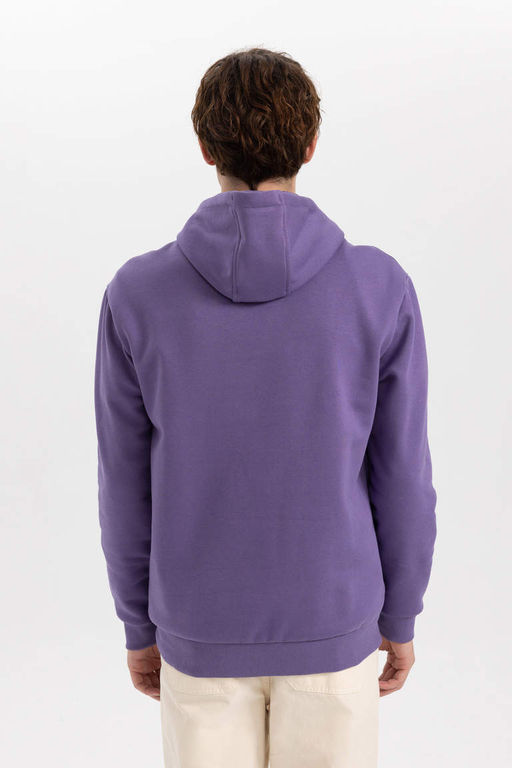 Толстовка обычного кроя с капюшоном и принтом - Defacto фото 6