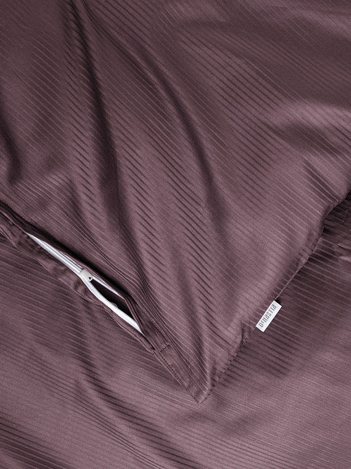 Пододеяльник сатин-страйп 145x210 пурпурный сатин - Denastia фото 4