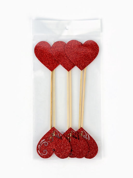 Шпажки для канапе Сердечки ажур, 6 шт.