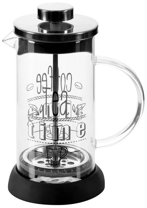 Чайник/кофейник (кофе-пресс) MOMENTO 350 мл из боросиликат. стекла с надписью на корпусе арт.007530 - Mallony фото 4