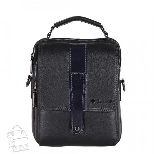 Сумка мужская кожаная 67716Z black Zinimxs