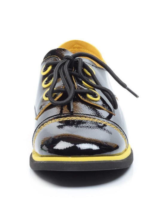 03-H491-H11-F384 BLACK Полуботинки женские (натуральная кожа)