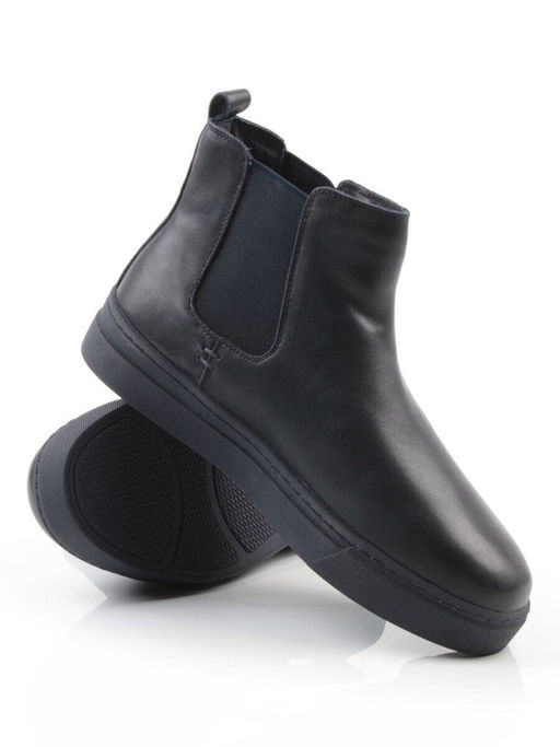 05-X30310M-7 DK. BLUE Ботинки зимние мужские (натуральная кожа, натуральный мех)