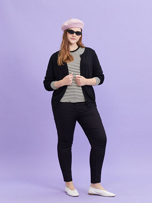 Dar Fit D?z Cep Detayl? Gabardin Kad?n Pantolon