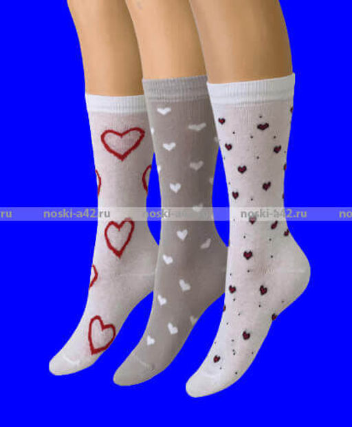 Цена за 10 пар. ЮстаТекс носки женские высокие 2с59 хлопок с лайкрой