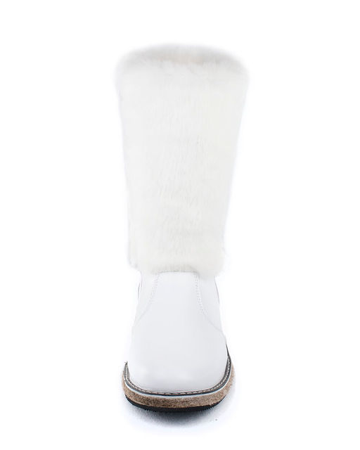 Унты женские на войлочной подошве., Белые.Молния