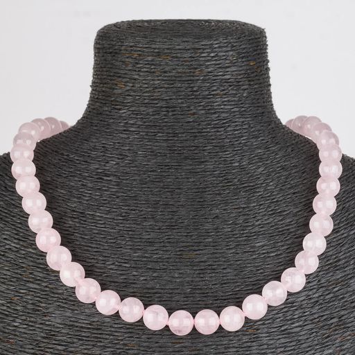 Бусы Розовый кварц тон. 52 см +