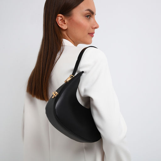 Сумка женская багет на молнии, цвет чёрный - Simaland фото 3