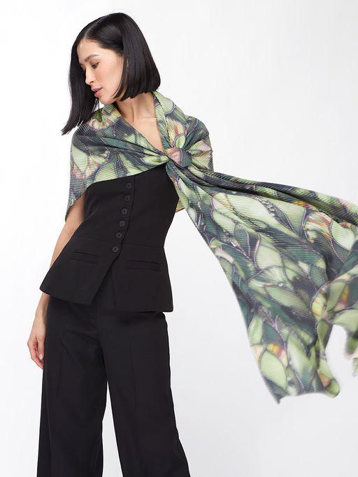 Большой, мягкий, тонкий и очень нежный двусторонний палантин с рисунком - Tantino фото 11