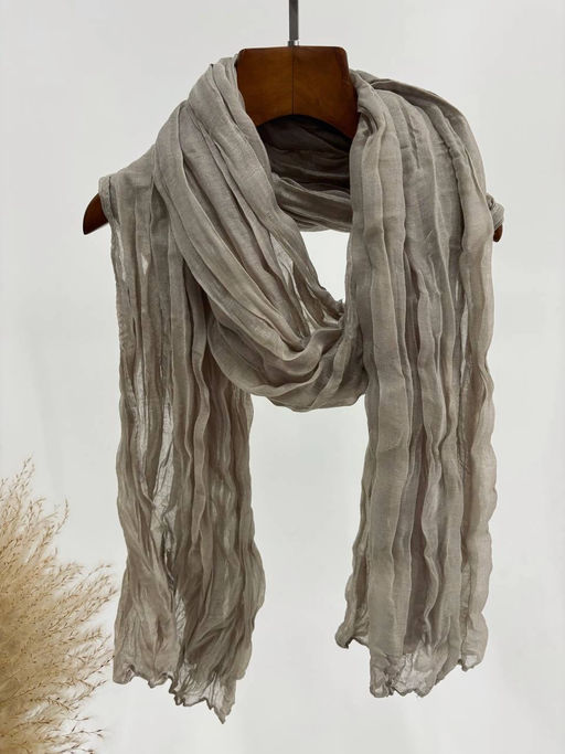 Палантин 180*85см однотонный 33-0001 бежевый