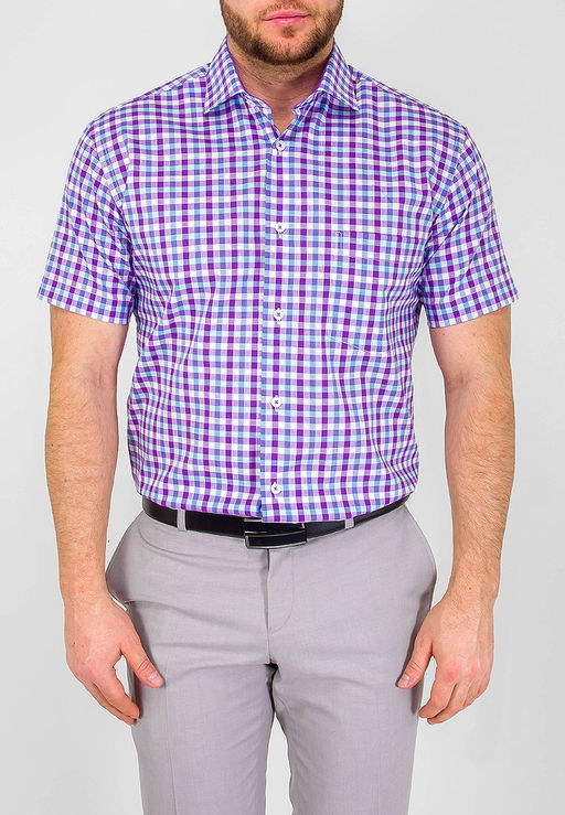 Сорочка мужская короткий рукав GREG 725/101/5473/Z/1  фото 8