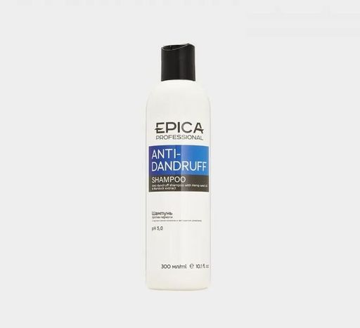 EPICA ANTI-DANDRUFF Шампунь против перхоти, 300мл с маслом семян конопли и экстрактом репейника - Epica professional фото 2