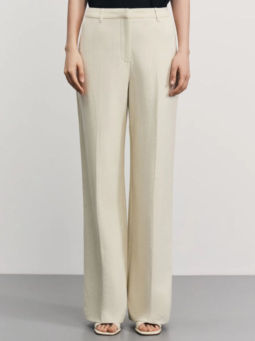 Брюки прямого кроя из хлопка и вискозы / Zarina  фото 2