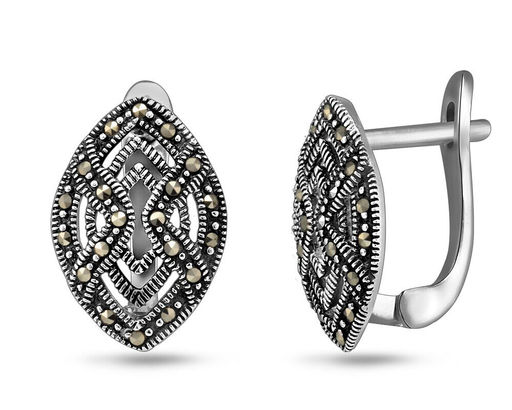 Серьги, марказит, SL-AGA972