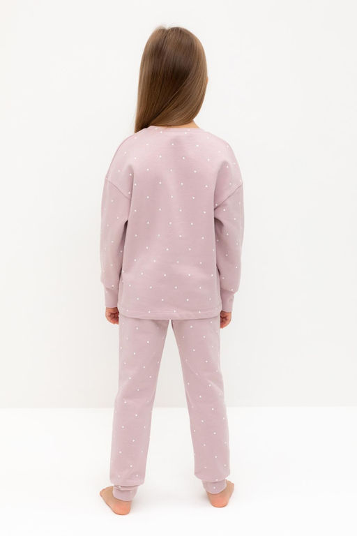 К 1581/розовый лед,мини сердечки пижама дет