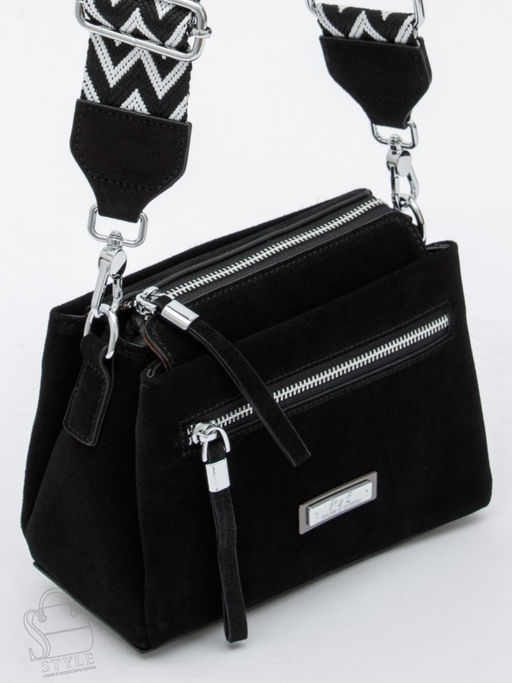 Сумка женская кожаная 1024CF black Polina&Eiterou