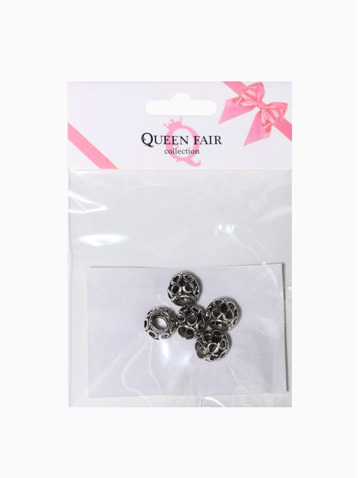 Цена за 5 шт. Шарм разделитель для бусин Бесконечность, цвет серебро