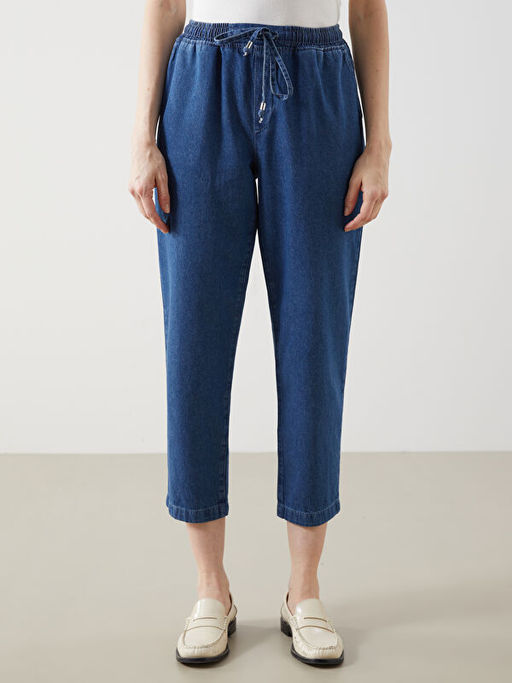 Beli Lastikli Carrot Fit Kad?n Jean Pantolon