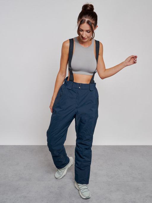 Горнолыжный костюм женский большого размера зимний бирюзового цвета 03960Br - Chunmai фото 21