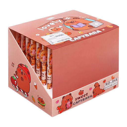 Цена за 48 шт. Ручка гелевая-прикол, автоматическая, синий стержень Капибара, МИКС - Calligrata фото 6