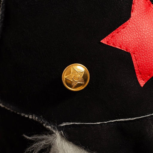 Шапка для бани из овчины Будёновка скорняжный шов, черный - Simaland фото 5