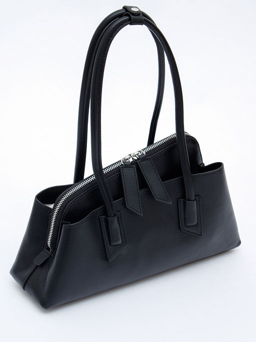 Сумка женская кожаная 6006L black Polina&Eiterou