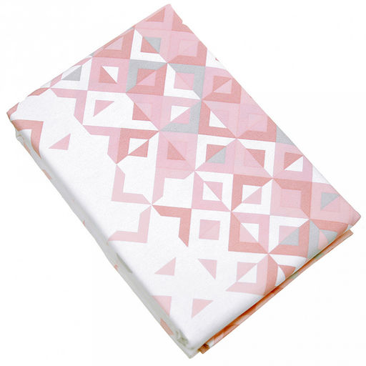 "Иллюзия, коралл" Скатерть 120х145см, длина стола до 105см, на 4 персоны, хлопок "Премиум" 186г/м2, "Домашняя мода" (Россия)