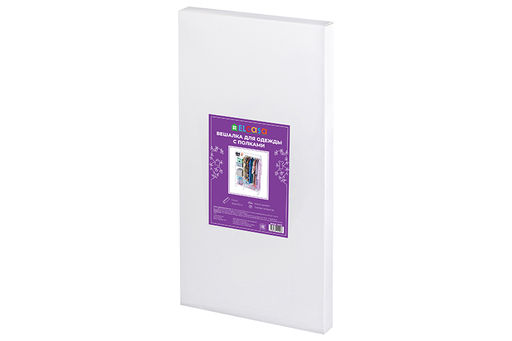 Вешалка для одежды 100*40*150 см Белая + 5 полок - Elan gallery фото 6