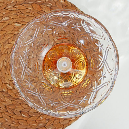 Салатник на ножке Доляна, 22?13 см, пластик, золотистый