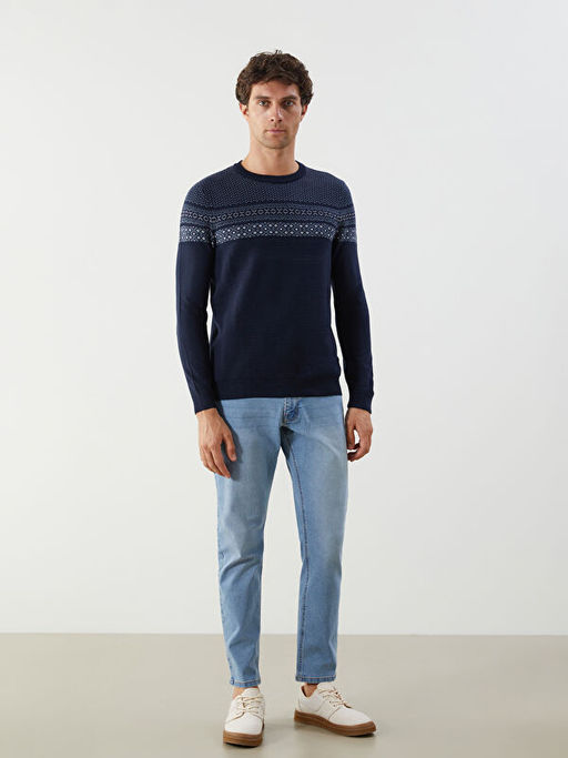 Bisiklet Yaka Erkek Triko Kazak