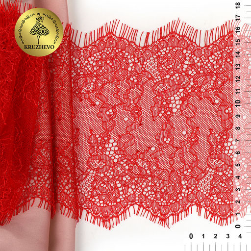 Кружево реснички KRUZHEVO арт.TBY A88 шир.170мм цв.SD163 красный уп.3м