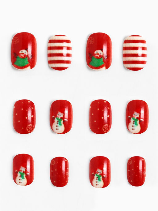 Детские накладные ногти на новый год «Новогодняя сказка», 12 шт.