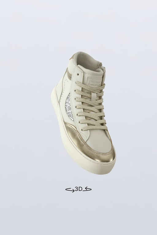 METALLIC HIGH TOP SNEAKERS - Zara фото 4