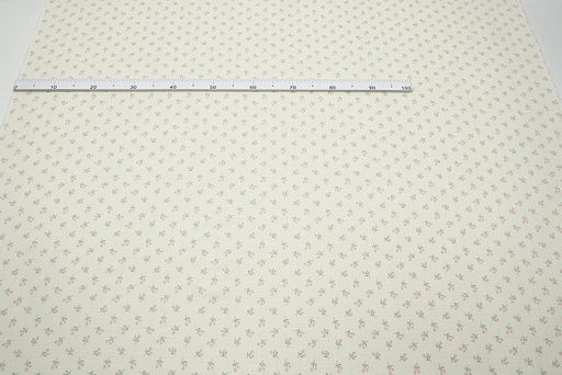 Муслин двухслойный с эф.жатости Розовые тюльпанчики цв.сливочный, ш.1.4м, хл-100%, 125гр/м.кв - Купава фото 6