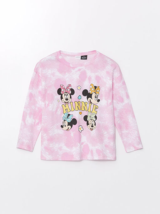 Bisiklet Yaka Minnie Mouse Bask?l? Uzun Kollu K?z ?ocuk Pijama Tak?m? - Waikiki фото 2