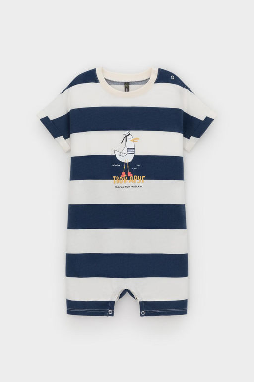 КР 6499/синий,суровый,полоска к564 полукомбинезон (песочник) д/мал яс - Crockid фото 2