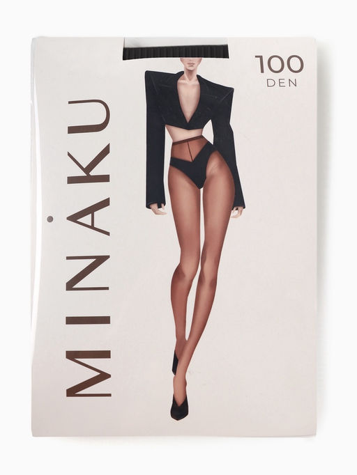 Женские колготки MINAKU 100 ден, чёрные, размер 4/L