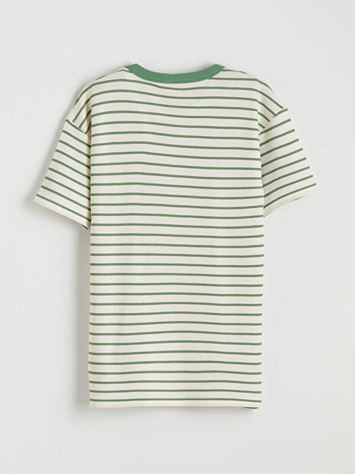 Bisiklet Yaka ?izgili Erkek ?ocuk Ti??rt